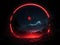 Ruby Lunar Emanation: Enchanting Red Glow Disc