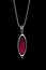 Ruby pendant isolated