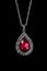 Ruby pendant isolated