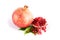Ruby red jewel like pomegranate fruit
