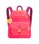 Rucksack for Girl in Pink Colors with Inscription