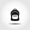 Rucksack. Knapsack. Schoolbag. Sack vector icon. backpack design element