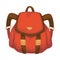 Rucksack for traveling or carrying personal belongings vector