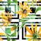 Rudbeckia hirta floral botanical flowers. Watercolor background illustration set. Seamless background pattern.