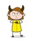 Rude Devil Cartoon Woman Face Expression