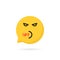 Rude emoji speech bubble logo