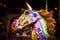 RUDGWICK, SUSSEX/UK - AUGUST 27 : Close-up of a Horse on a Funfair Carousel Ride in Rudgwick Sussex on August 27, 2011