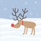 Rudolph Reindeer Christmas Holiday Vector Cartoon