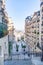 Rue Foyatier, Stairs on the way to the basilica Sacre-Coeur. Paris. France