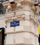 Rue Sainte-Catherine ,street sign, Bordeaux , France - part of