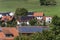 rufal viallage with solar panel on rooftops