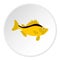 Ruff fish icon, flat style