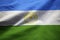 Ruffled Flag of Bashkortostan Blowing in Wind