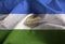 Ruffled Flag of Bashkortostan Blowing in Wind