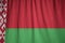 Ruffled Flag of Belarus Blowing in Wind