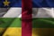 Ruffled Flag of Central African Republic Blowing in Wind