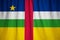 Ruffled Flag of Central African Republic Blowing in Wind