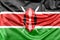 Ruffled Flag of Kenya. 3D Rendering