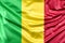 Ruffled Flag of Mali. 3D Rendering