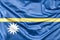 Ruffled Flag of Nauru. 3D Rendering