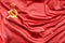 Ruffled Flag of USSR. 3D Rendering