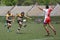 Rugby action - drop kick