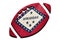 Rugby ball Arkansas state flag. Arkansas flag background Rugby b