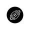 Rugby ball doodle icon
