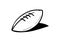 Rugby ball doodle icon vector