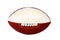 Rugby football, leather isolated on white background. The ball for rugby. A ball for American football.