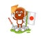 Rugby head japanese vector. cartoon character