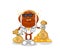 Rugby head rich character. cartoon mascot vector