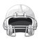 Rugby helmet. white mask on white.