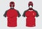 Rugby Jersey uniform design set vector