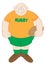 Rugby player cartoon