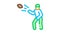 Rugby Player Throws Ball Icon Animation