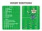 Rugby positions team group figure scheme, vector illustration players set