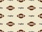 Rugby seamless pattern on brown background. Pixel style