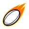 Rugby sport football leather comet fire tail flying logo