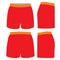Rugby Uniforms shorts red colors illustration