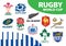 Rugby Union World Cup Team Emblems Logos