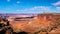 The rugged canyons viewed from the Grand View Point Overlook trail in Canyonlands National Park