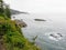 The rugged coast of Vancouver Island along the famous west coast trail hike, in British Columbia, Canada.