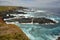 Rugged coastline of basalt volcanic rock platforms on the Phillip Island in Victoria