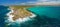 Rugged coastline of Kangaroo Island in summer - beautiful aerial