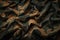 Rugged Elegance: Detailed View of a Crumpled Camouflage Fabric