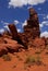 Rugged fallen rock formation Monument Valley USA