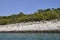 Rugged foreshore of Thassos island in Greece