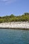 Rugged foreshore of Thassos island in Greece