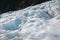 Rugged glacier ice chunks on mountain